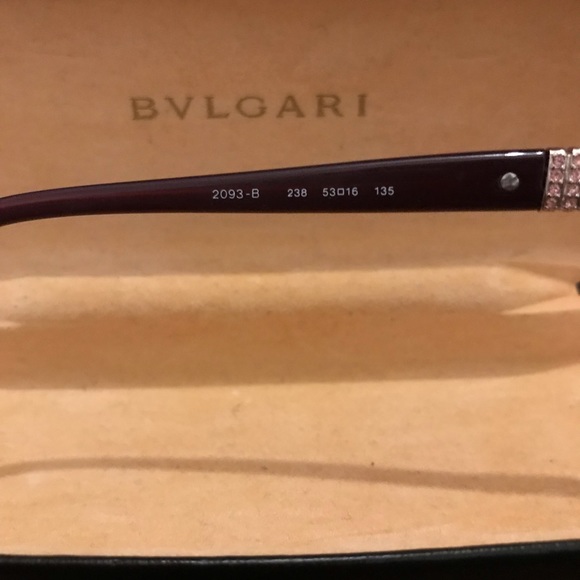Purple Swarovski Bvlgari Eyeframes - Picture 7 of 8